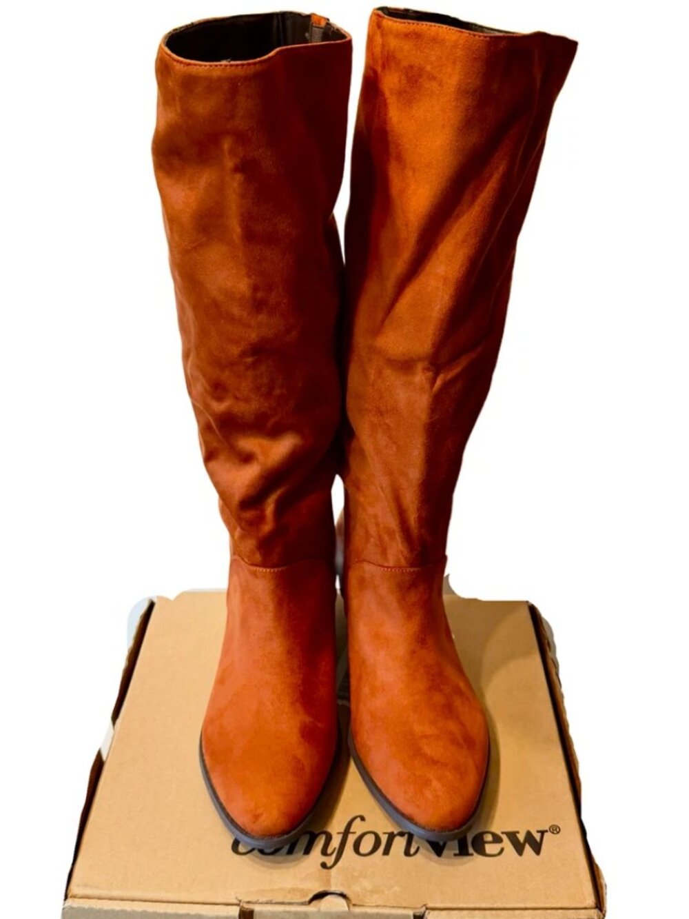 Women's Felicity Boots Size 11 Wide Mid-Calf Suede Copper 2" Heel NIB - Picture 2 of 12